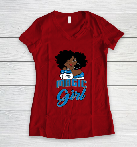 Orlando Magic Girl NBA Women's V-Neck T-Shirt 10