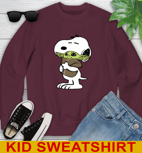 Snoopy Hugging Baby Yoda Shirt 117