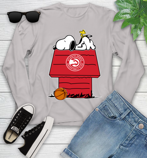 Atlanta Hawks NBA Basketball Snoopy Woodstock The Peanuts Movie Youth Long Sleeve 12