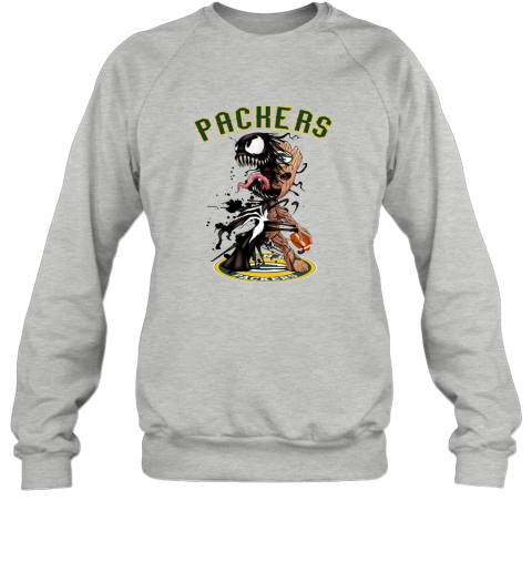 NFL Green Bay Packers Football Venom Groot Guardians Of The Galaxy 59L6zP6ZGPY sweatshirt 35 95 151514 front sport grey