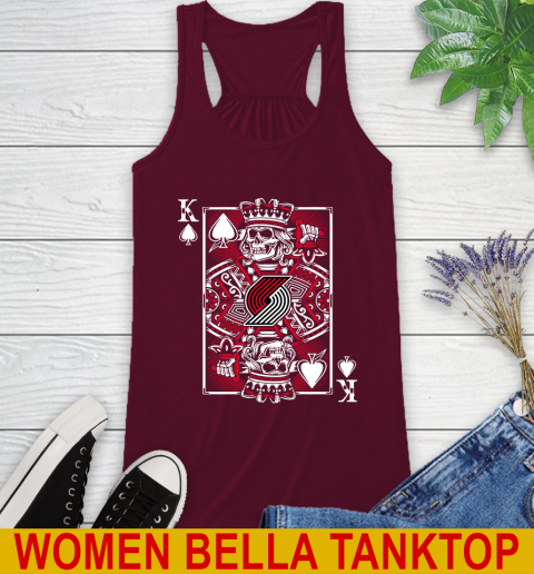 Portland Trail Blazers NBA Basketball The King Of Spades Death Cards Shirt Racerback Tank 2