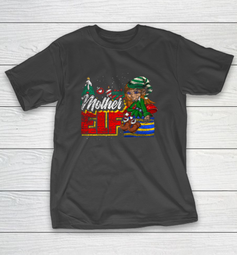 Mother Elf Matching Family Group Christmas Pajama Mommy T-Shirt