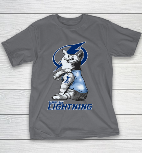 NHL My Cat Loves Tampa Bay Lightning Hockey Youth T-Shirt 5