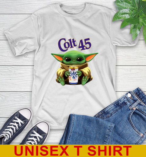 Star Wars Baby Yoda Hugs Colt 45 Beer Shirt