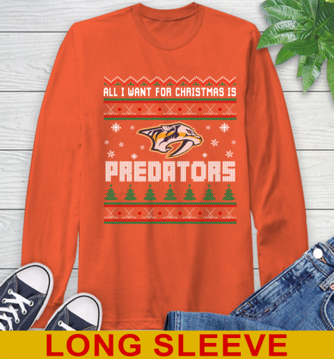 Nashville Predators NHL Hockey All I Want For Christmas Is My Team Sports 58