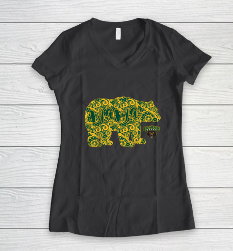 Baylor Bears Mama Bear Women's V-Neck T-Shirt 6