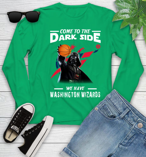NBA Come To The Dark Side We Have Washington Wizards Star Wars Darth Vader Basketball Youth Long Sleeve 7