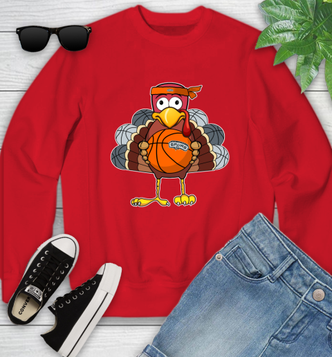 San Antonio Spurs Turkey thanksgiving day Youth Sweatshirt 9