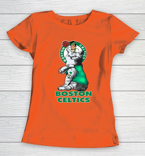 NBA Basketball My Cat Loves Boston Celtics Women's T-Shirt 3