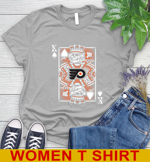 Philadelphia Flyers NHL Hockey The King Of Spades Death Cards Shirt Women's T-Shirt 5