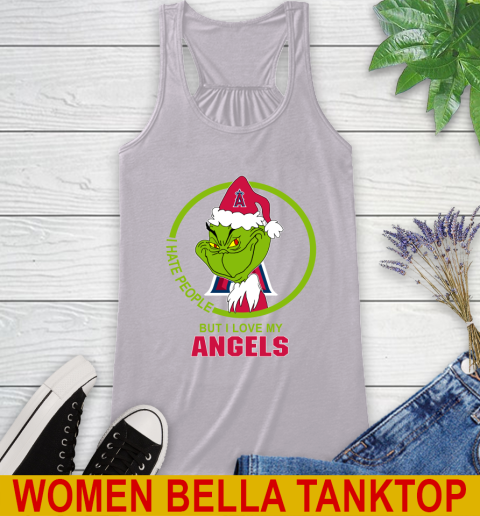 Los Angeles Angels MLB Christmas Grinch I Hate People But I Love My Favorite Baseball Team Racerback Tank 5