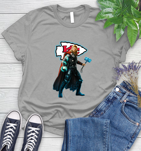 NFL Thor Avengers Endgame Football Kansas City Chiefs Women's T-Shirt 10