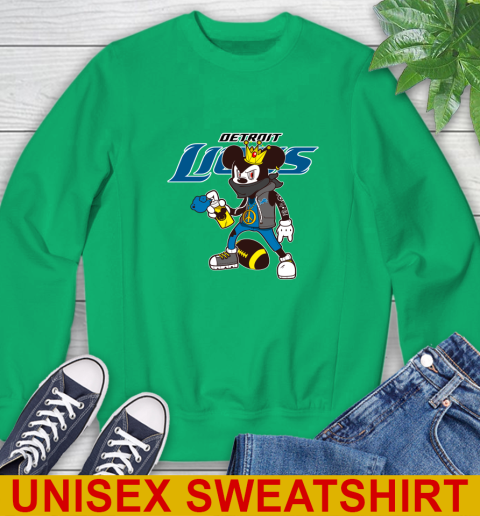 Detroit Lions NFL Football Mickey Peace Sign Sports Sweatshirt 6