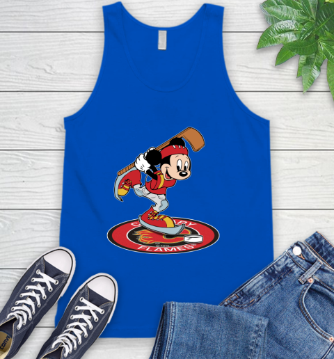 NHL Hockey Calgary Flames Cheerful Mickey Disney Shirt Tank Top 5