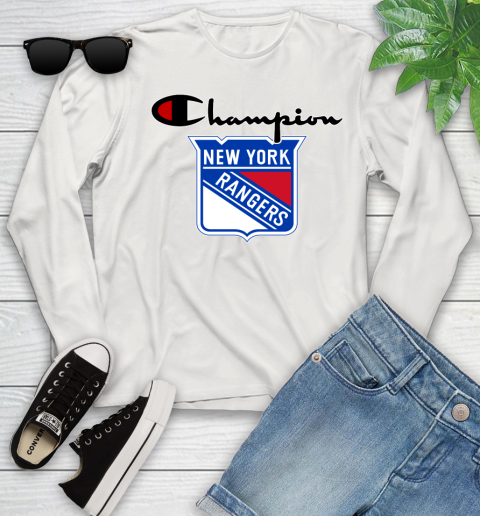 NHL Hockey New York Rangers Champion Shirt Youth Long Sleeve 10