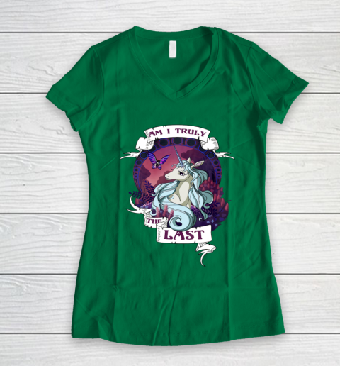 I am truly the last unicorn Women's V-Neck T-Shirt 3