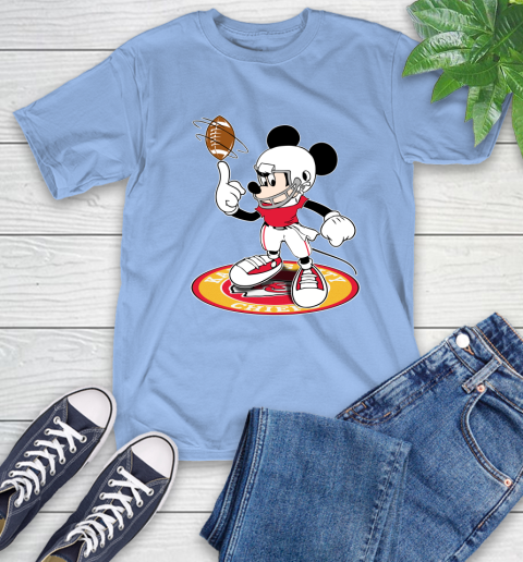 NFL Football Kansas City Chiefs Cheerful Mickey Disney Shirt T-Shirt 12