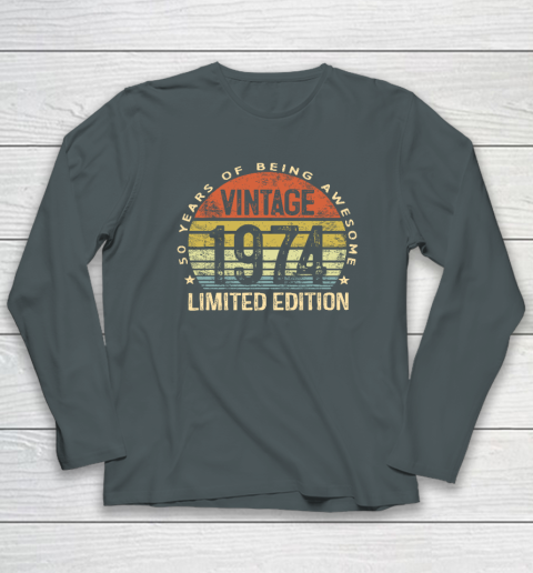 50 Year Old Gifts Vintage 1974 Limited Edition 50th Birthday Long Sleeve T-Shirt 3