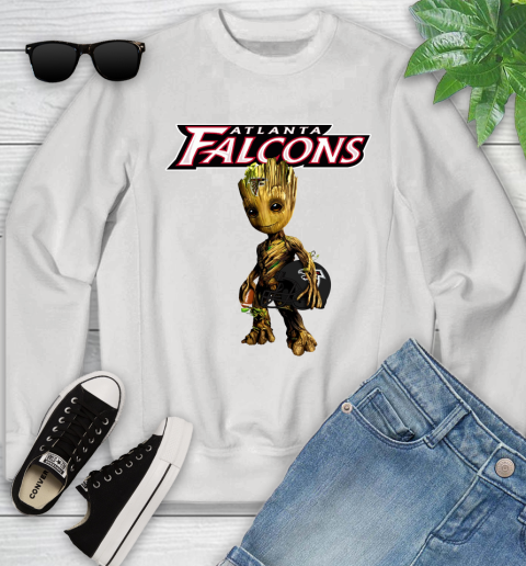 Atlanta Falcons NFL Football Groot Marvel Guardians Of The Galaxy Youth Sweatshirt