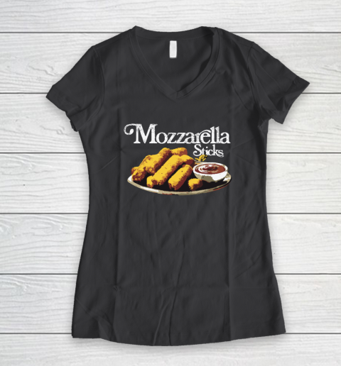 Mozzarella Sticks Women's V-Neck T-Shirt 4