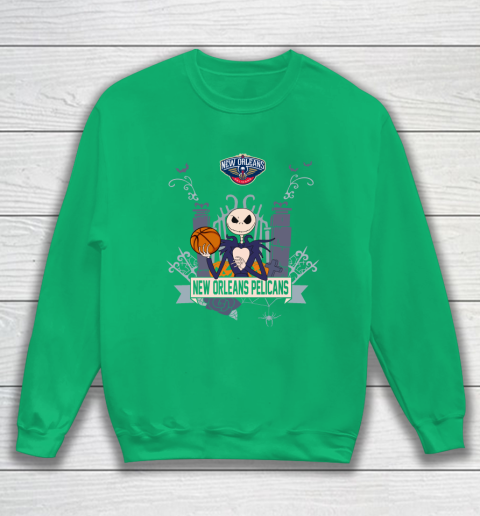 NBA New Orleans Pelicans Basketball Jack Skellington Halloween Sweatshirt 5