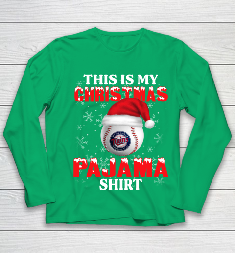 Minnesota Twins This Is My Christmas Pajama Shirt MLB Youth Long Sleeve 4