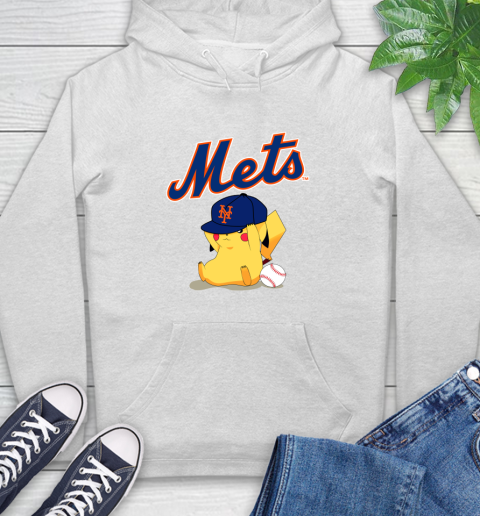 MLB Pikachu Baseball Sports New York Mets Hoodie