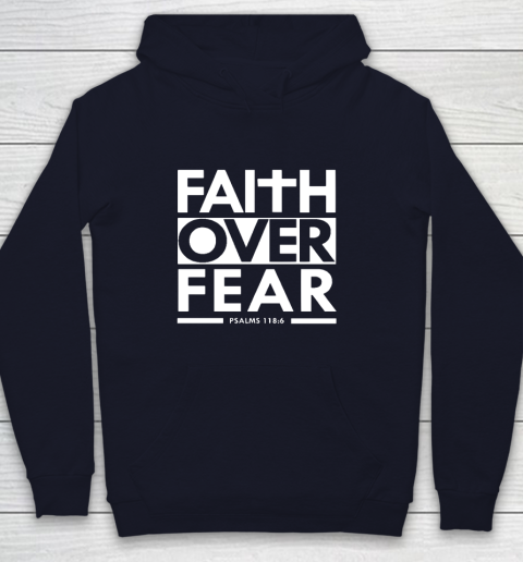 Faith Over Fear Christian Bible Verse Scripture Youth Hoodie 2