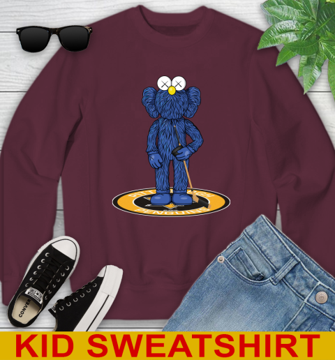 NHL Hockey Pittsburgh Penguins Kaws Bff Blue Figure Shirt Youth Sweatshirt 5