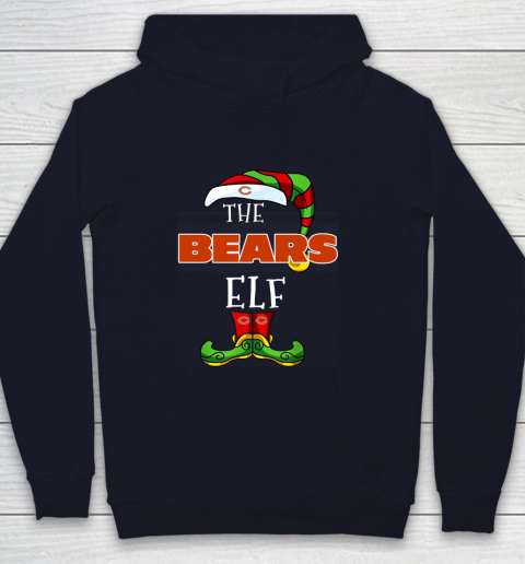 Chicago Bears Christmas ELF Funny NFL Youth Hoodie 2