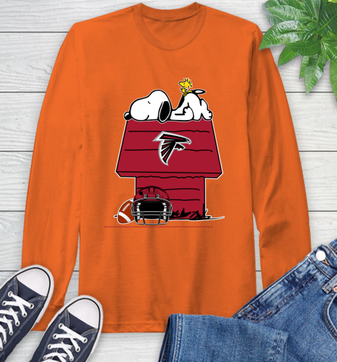 Atlanta Falcons NFL Football Snoopy Woodstock The Peanuts Movie Long Sleeve T-Shirt 5