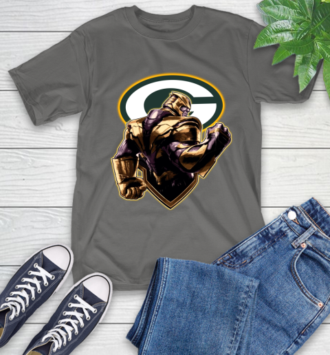 NFL Thanos Avengers Endgame Football Sports Green Bay Packers T-Shirt 9