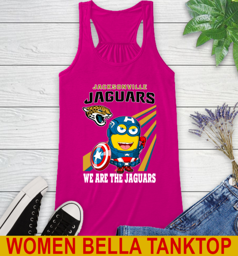 NFL Football Jacksonville Jaguars Captain America Marvel Avengers Minion Shirt Racerback Tank 6