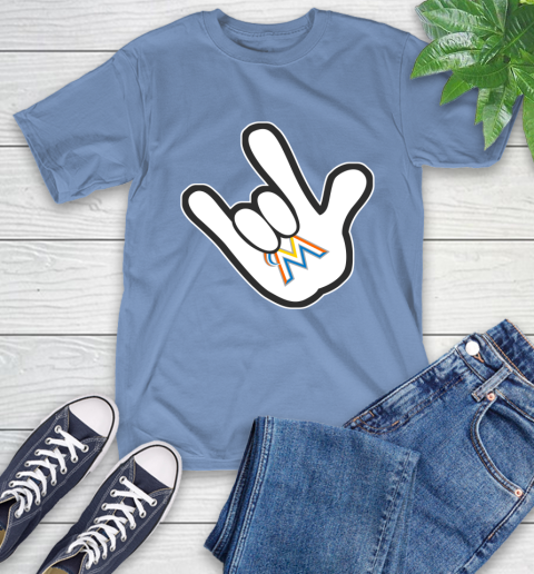 Miami Marlins MLB Baseball Mickey Rock Hand Disney T-Shirt 11