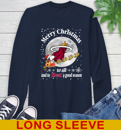 Miami Heat Merry Christmas To All And To Heat A Good Season NBA Basketball Sports Long Sleeve T-Shirt 3