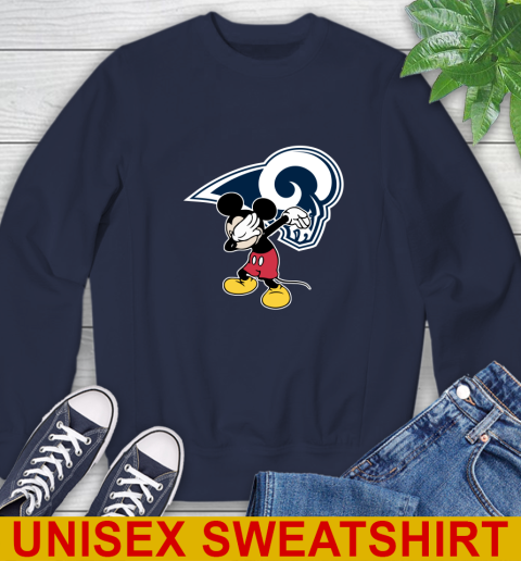 Los Angeles Rams NFL Football Dabbing Mickey Disney Sports Sweatshirt 3
