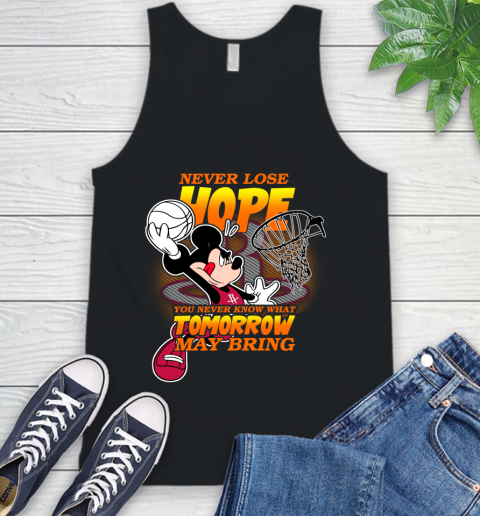 Houston Rockets NBA Basketball Mickey Disney Never Lose Hope Tank Top