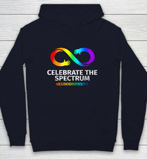 Neurodiversity Celebrate Spectrum Infinity Autism Awareness Youth Hoodie 2