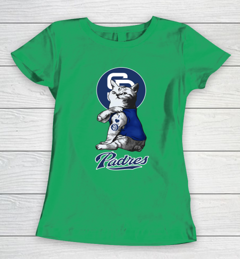 MLB Baseball My Cat Loves San Diego Padres Women's T-Shirt 5
