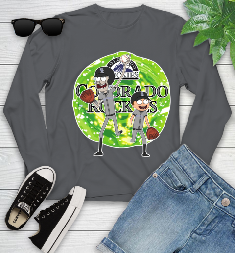 MLB Colorado Rockies Rick And Morty Baseball Sports Youth Long Sleeve 8