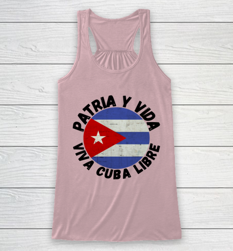 Patria Y Vida Viva Cuba Libre SOS CUba Free Cuba Racerback Tank 5