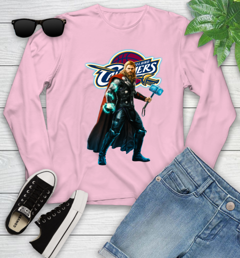 NBA Thor Avengers Endgame Basketball Cleveland Cavaliers Youth Long Sleeve 10