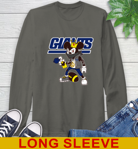 New York Giants NFL Football Mickey Peace Sign Sports Long Sleeve T-Shirt 8