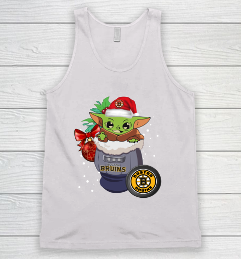 Boston Bruins Christmas Baby Yoda Star Wars Funny Happy NHL Tank Top 2