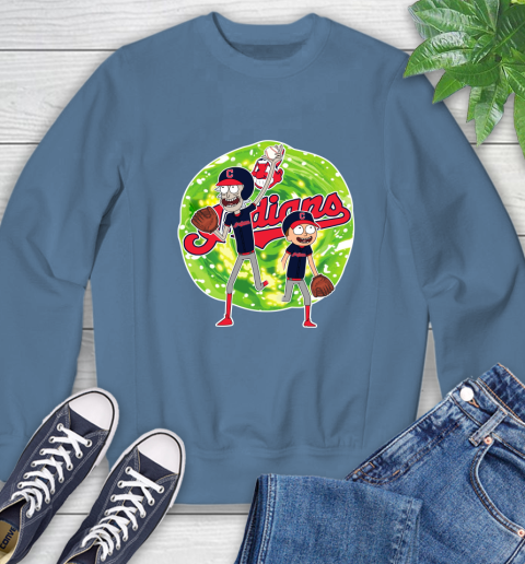 MLB Cleveland Indians Rick And Morty Baseball Sports Sweatshirt 7