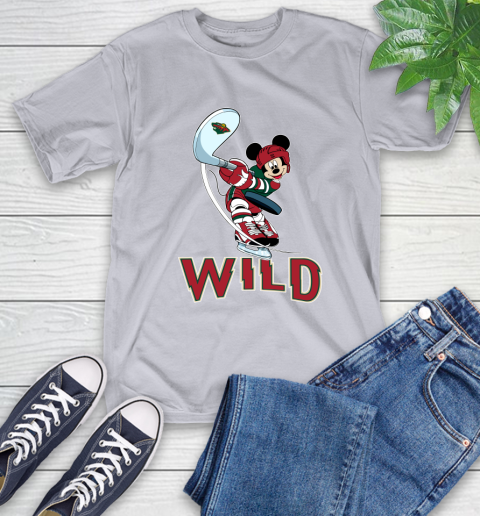 NHL Hockey Minnesota Wild Cheerful Mickey Mouse Shirt T-Shirt 6