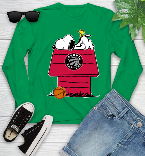 Toronto Raptors NBA Basketball Snoopy Woodstock The Peanuts Movie Youth Long Sleeve 6