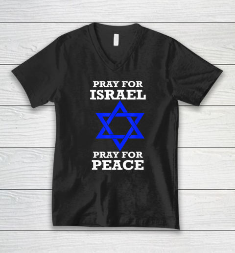Pray For Israel Peace V-Neck T-Shirt