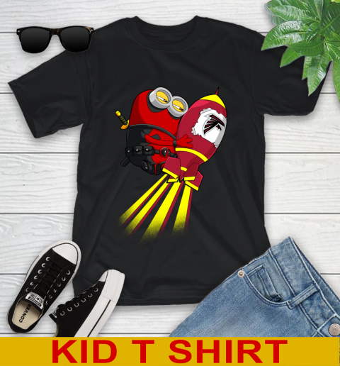 NFL Football Atlanta Falcons Deadpool Minion Marvel Shirt Youth T-Shirt