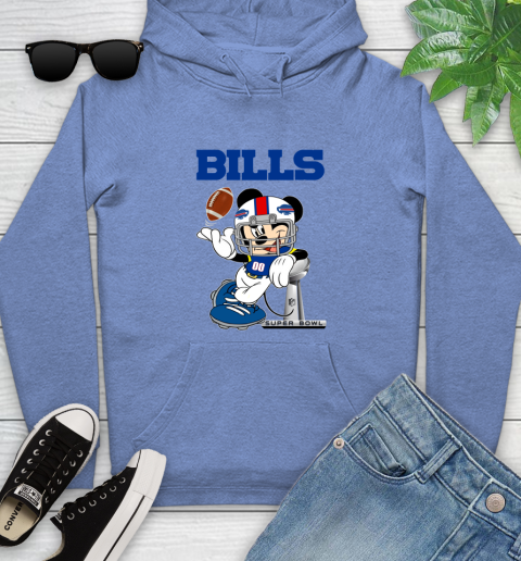 NFL Buffalo Bills Mickey Mouse Disney Super Bowl Football T Shirt Youth Hoodie 12